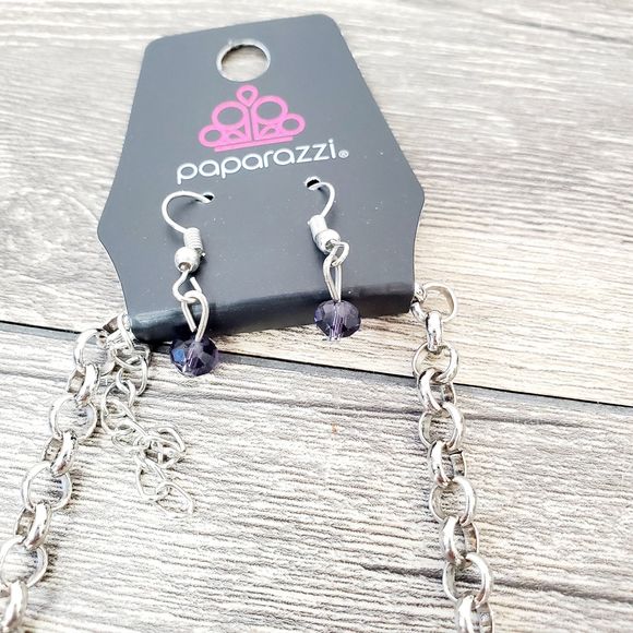 Paparazzi Deep Purple Fringe Necklace - Picture 3 of 3